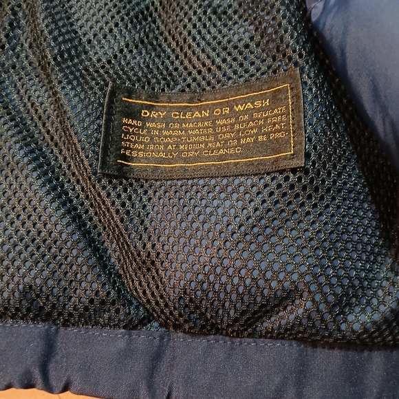 Eddie Bauer Men's Size Medium Blue Goose Down Hooded Jacket - Picture 4 of 7